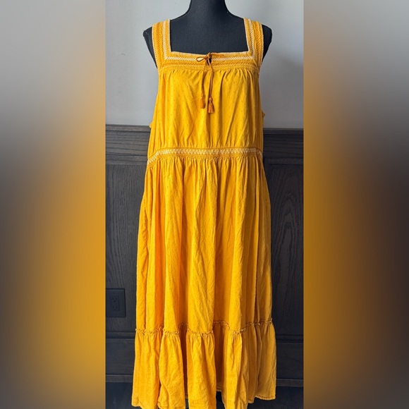 Old Navy Dresses & Skirts - Old Navy Yellow Midi Dress boho vibes XXL